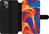 Bookcase Geschikt voor iPhone 11 Pro telefoonhoesje - Kunst - Golven - Kleur - Psychedelisch - Met vakjes - Wallet case met magneetsluiting