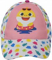 pet Baby Shark junior polyester wit/roze mt 50