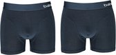 boxershorts Basic heren viscose navy 2 stuks maat S