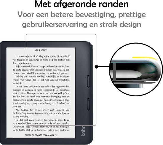 Screenprotector - Geschikt voor - Kobo Libra 2 - Screenprotector Bescherm Glas Gehard Screen Protector van EasyMagix — afbeelding 5