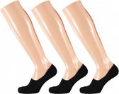 no-show sokken Basic Terry bamboe zwart 3-pack mt 43/46