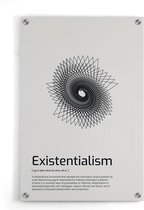Walljar - Existentialism - Muurdecoratie - Plexiglas schilderij