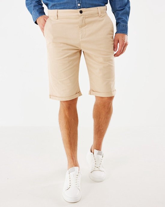 Chino Short Mannen - Zand - Maat 36