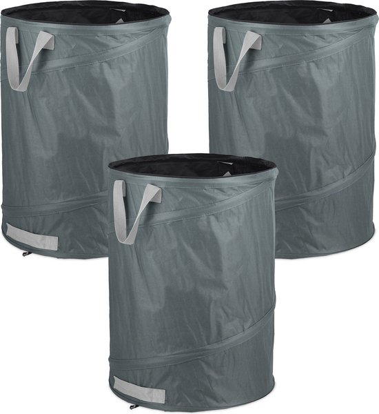 GardenMate 2x 160L Pop-up tuinzak, stevig Oxford 600D polyesterweefsel