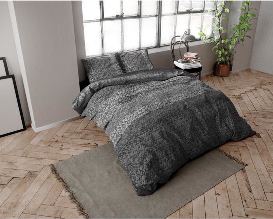 Dreamhouse dekbedovertrek DH Flanel Gradient Knits Antraciet 200 x 220 cm van Dreamhouse — afbeelding 2