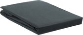 Ambiante Cotton Uni - Hoeslaken - Eenpersoons - 70x200 cm - Black