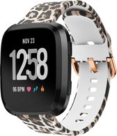 Siliconen Smartwatch bandje - Geschikt voor Lucky Leopard Fitbit Versa / Versa 2 bandje - Strap-it Horlogeband / Polsband / Armband