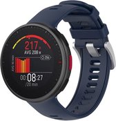 Siliconen Smartwatch bandje - Geschikt voor Polar Vantage V2 siliconen bandje - donkerblauw - Strap-it Horlogeband / Polsband / Armband