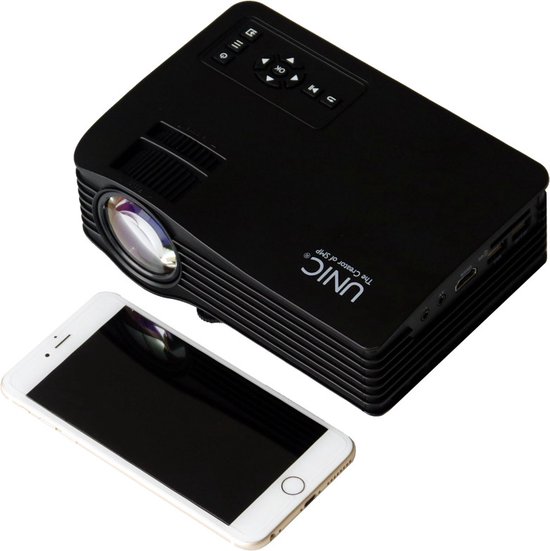 Silvergear Draagbare Projector Beamer - HDMI en WiFi - Mini Beamer - 1200 ANSI-lumen - 1920 x 1080 - Silvergear