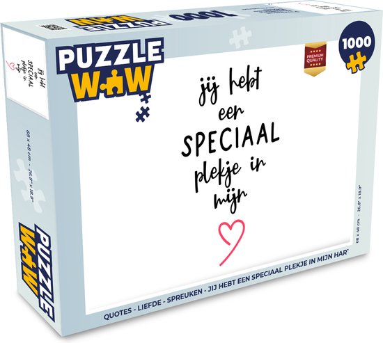 Puzzel Quotes - Liefde - Spreuken - Jij hebt een speciaal plekje in mijn  hart -... | bol.com