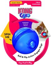 KONG Gyro Hondenspeelgoed - Extreem sterk - Drijft op water - Geeft traktaties - Geschikt voor honden tot 18 kg - Small - Ø 14 cm - Assorti