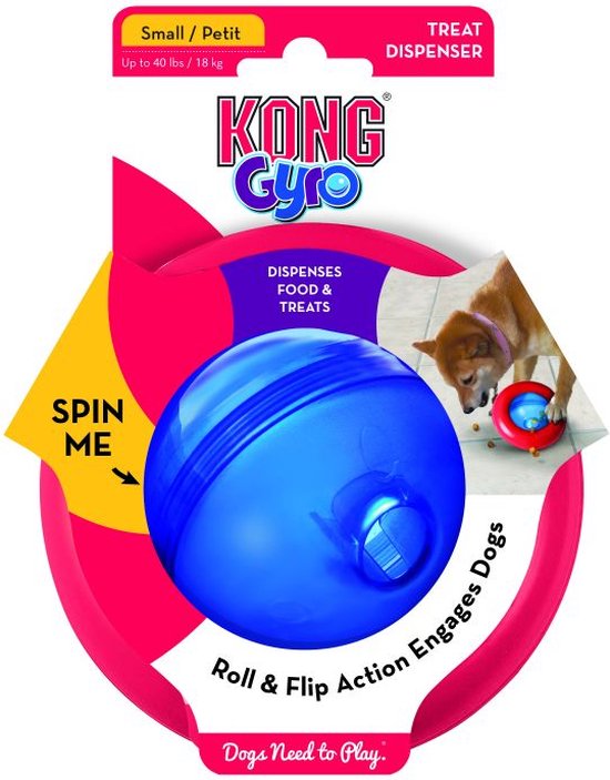 KONG Gyro Hondenspeelgoed - extreem sterk - drijft op water - geeft traktaties | bol.com