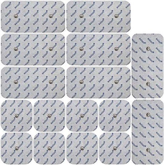 Axion – 16 TENS/EMS elektroden pads – Voor elektrodentherapie – 50x50mm en 50x100mm – Zelfklevend