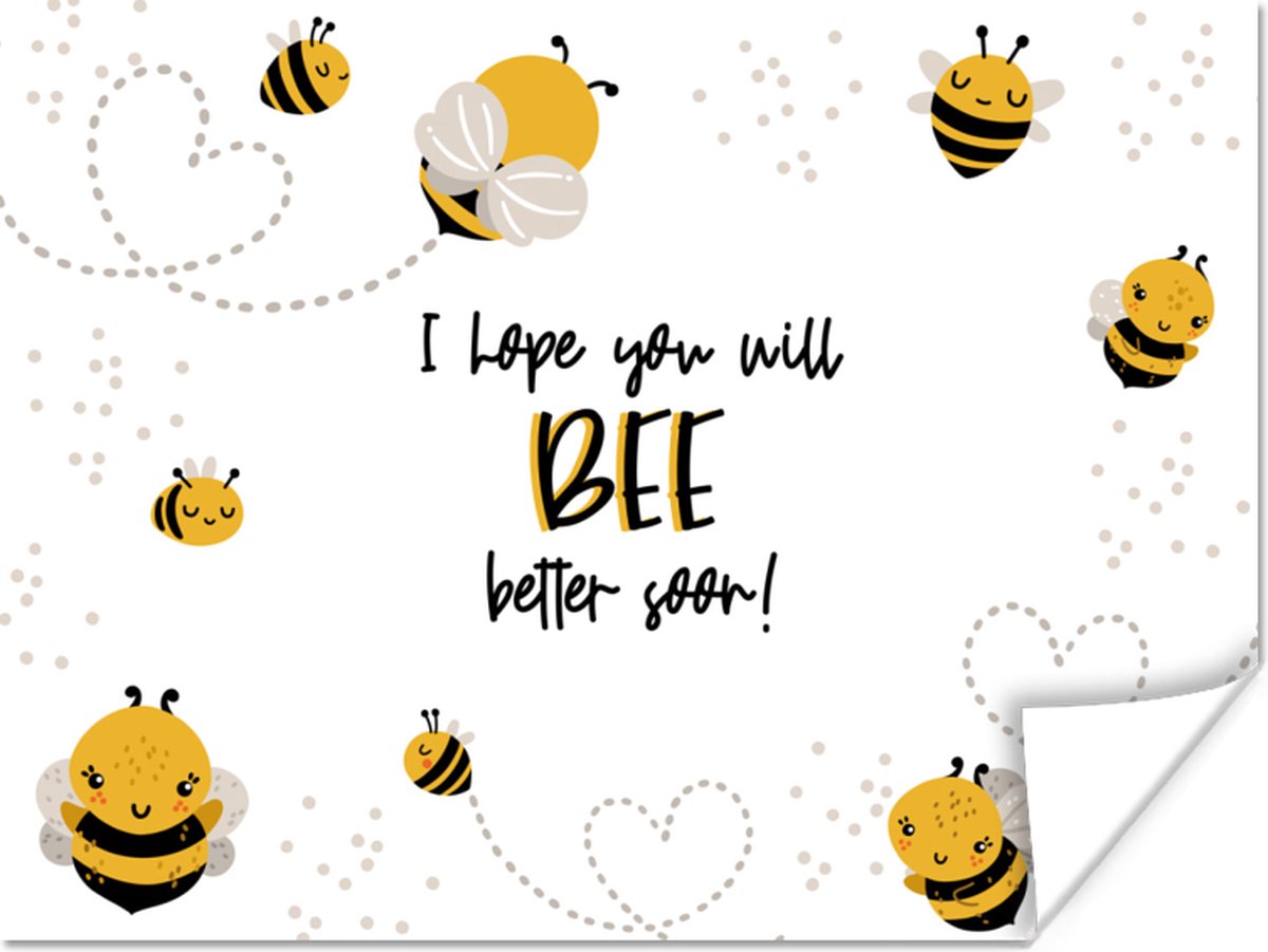 Poster Beterschap - Quotes - Bij - 120x90 cm