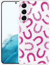Galaxy S22+ Hoesje Pink Horseshoes - Designed by Cazy