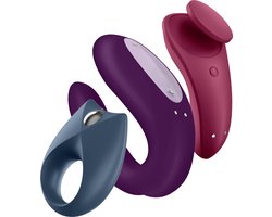 Satisfyer 'Partnerbox 3', incl. Apptoys, Double Joy, Sexy Secret, Royal One, oplaadbaar, waterdicht, huidvriendelijke siliconen