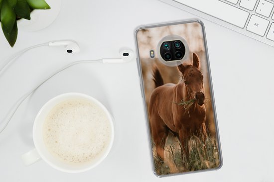 Coque Xiaomi Mi 10T Lite 5G - Cheval - Soleil - Herbe - Coque en Siliconen