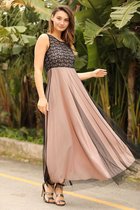 HASVEL-Maxi jurk Dames -Misty rose Jurk - Maat M-Galajurk-Avondjurk- HASVEL-Maxi Dress Women -Powder Dress - Size M-Prom Dress-Evening Dress