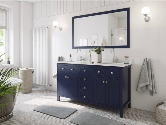 Ensemble de meubles de salle de bain avec lavabo double style maison de  campagne en... | bol.com