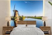 Behang - Fotobehang Molens - Holland - Water - Breedte 280 cm x hoogte 280 cm