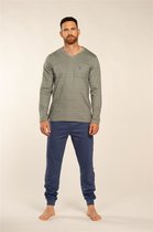 Eskimo heren pyjama Katoen - Percy - 43050  - XXL   - Blauw