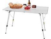 Alu Kampeertafel Met Draagtas 120 × 68.5 Cm Voor 4-6 Personen