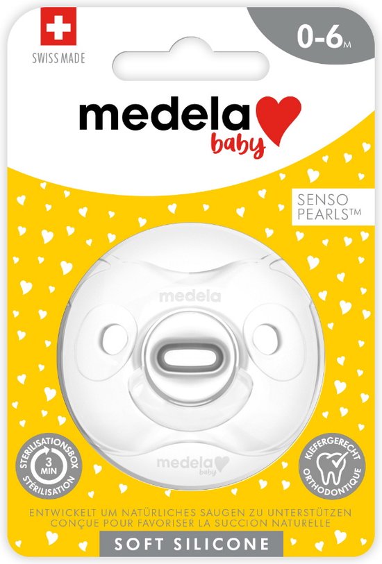 La nouvelle sucette ORIGINALE Medela Baby est parfaite pour un usage  quotidien, sans BPA, légère et orthodontique - Sucette pour bébé 0-6 mo  Garçon