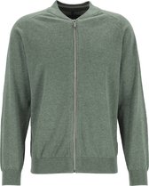 CASA MODA heren vest katoen - met rits - groen -  Maat: M