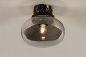 Lumidora Plafondlamp 74638 - E27 - Zwart - Grijs - Marmer - Metaal - Badkamerlamp - IP44 - ⌀ 23 cm