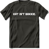 Kat Int Bakkie - Katten T-Shirt Kleding Cadeau | Dames - Heren - Unisex | Kat / Dieren shirt | Grappig Verjaardag kado | Tshirt Met Print | - Donker Grijs - 3XL