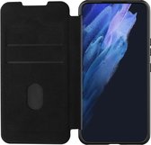 Nillkin Qin Pro Hoesje voor de Samsung Galaxy S22 - Book Case met Camera Slider - Ruimte voor Twee Pasjes Zwart
