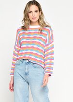 LOLALIZA Trui in macramé - Ecru - Maat L