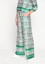 LOLALIZA Satijnen broek - Groen - Maat 40