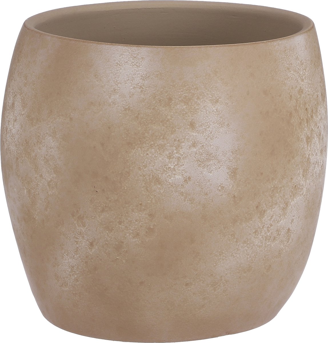 Mica Decorations Bloempot - Creme Stone - Keramiek - 28 X 26 Cm