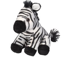 foto van Wild Republic pluche knuffel Zebra - 13 cm - knuffeldier - Savanne dier