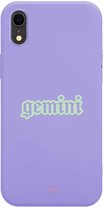xoxo Wildhearts case voor iPhone XR - Gemini (Tweelingen) Purple - iPhone Zodiac Case