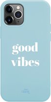iPhone 12 Pro Max - Good Vibes Blue - iPhone Short Quotes Case