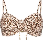 Leopard Love beugel bikinitop Dierenprint, Bruin, Wit maat 36B (70B)