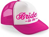 Roze fuchsia vrijgezellenfeest snapback cap/ truckers pet Bride to be dames - bachelor petjes / caps