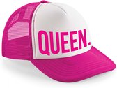 Roze fuchsia vrijgezellenfeest snapback cap/ truckers pet Queen dames - Bride to be petjes / caps