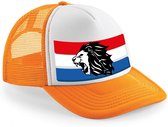 Oranje snapback cap/ truckers pet Holland leeuw dames en heren - Koningsdag/ EK/ WK caps