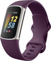 iMoshion Bandje Geschikt voor Fitbit Charge 6 / Charge 5 - iMoshion Siliconen bandje - Paars