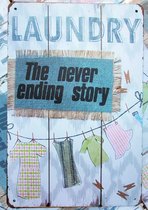 Laundry | The never ending story | 20 x 30cm | metaal