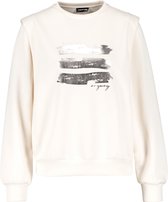 TAIFUN Dames Sweatshirt met metallic print Offwhite gemustert-42