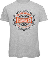 1969 The One And Only | Feest Kado T-Shirt Heren - Dames | Antraciet - Oranje | Perfect Verjaardag Cadeau Shirt | Grappige Spreuken - Zinnen - Teksten | Maat XXL