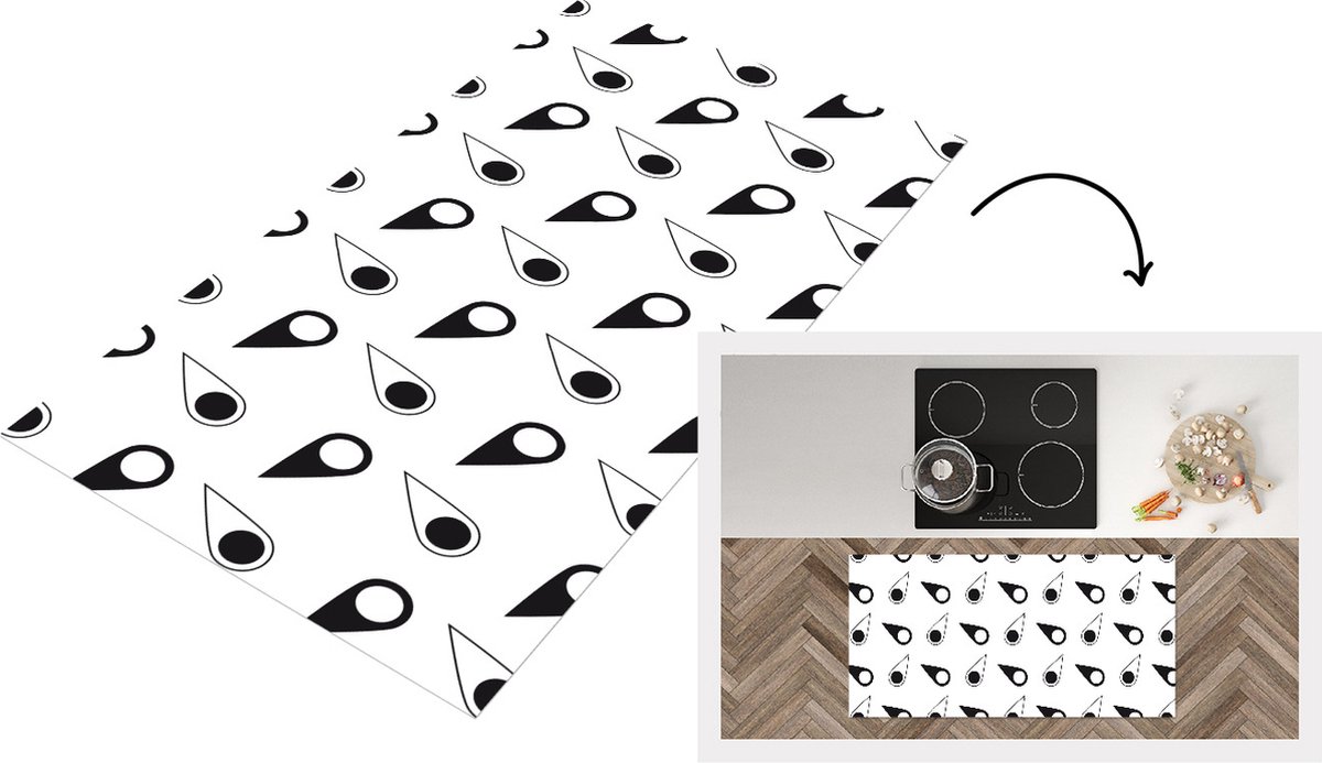 KitchenYeah Keukenloper - Loper keuken - Kompas - Patronen - Reizen - 120x60 cm - Keukenloper vinyl Multicolor