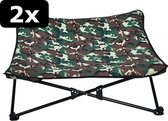 2x # STRETCHER CAMO GROEN 80X80X30CM