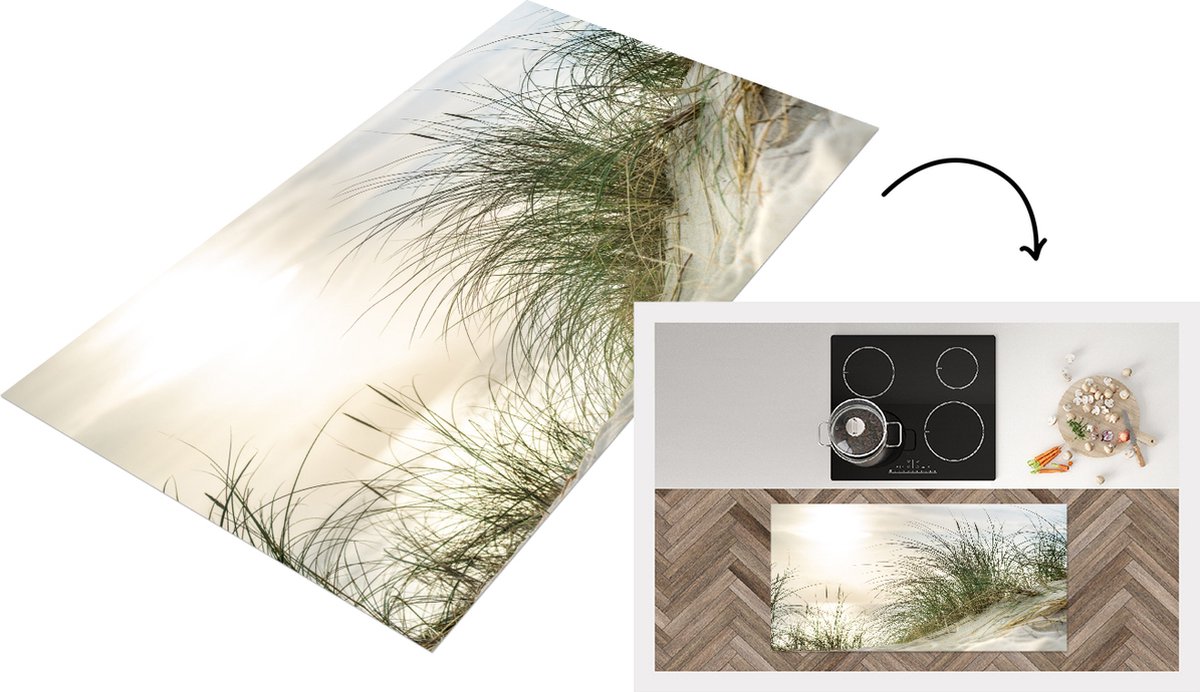KitchenYeah Keukenloper - Loper keuken - Duin - Waddeneilanden - Water - 120x60 cm - Keukenloper vinyl Multicolor