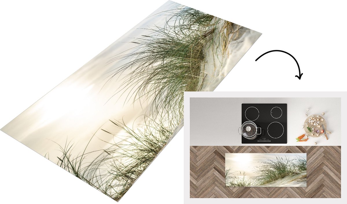 KitchenYeah Keukenloper - Loper keuken - Duin - Waddeneilanden - Water - 120x50 cm - Keukenloper vinyl Multicolor
