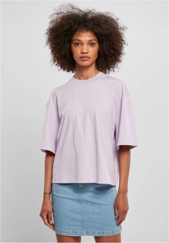 Urban Classics - Organic Oversized Dames T-shirt - 3XL - Paars